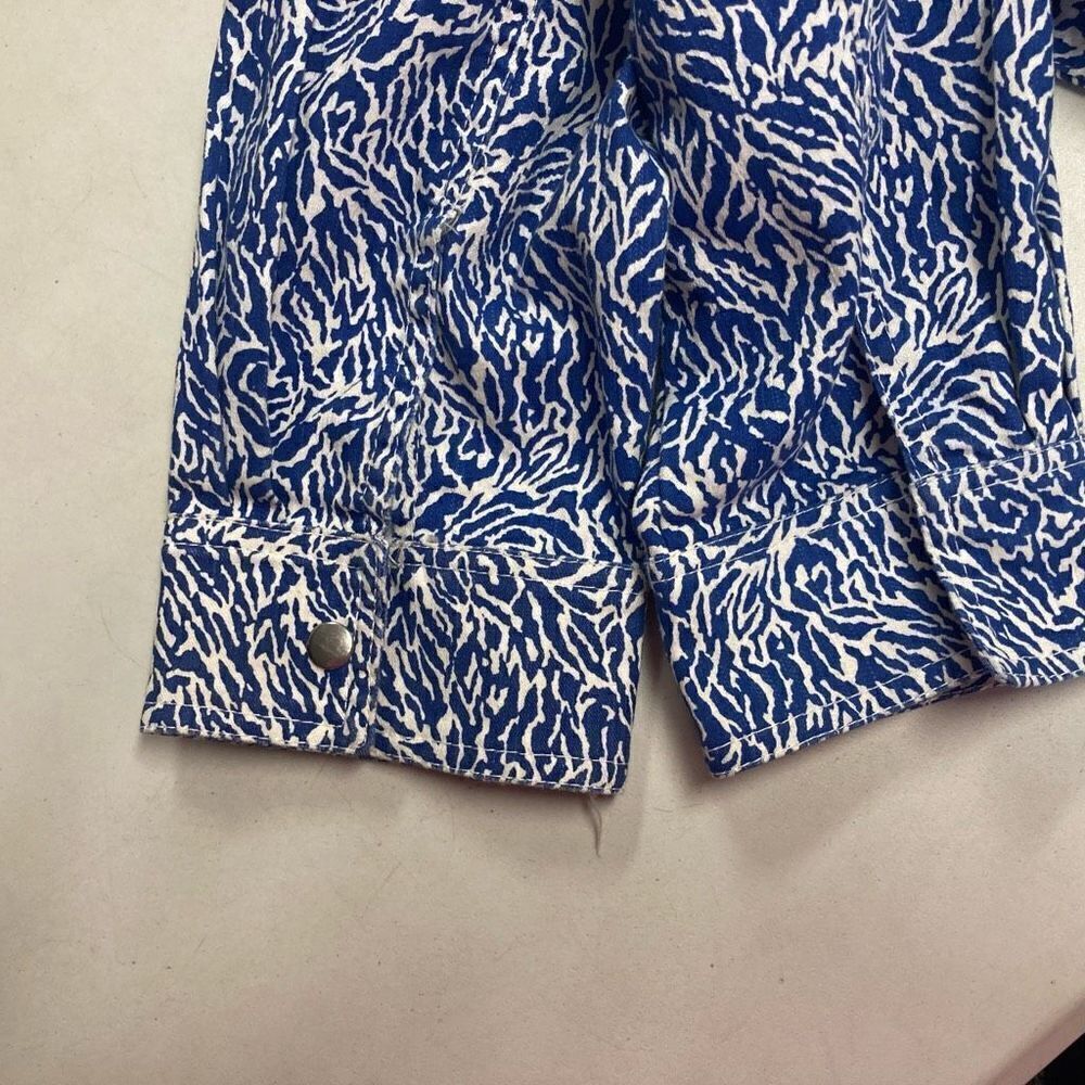 C.D. PETITES Women’s Paisley Jacket Size PXL Blue & White‎ - Picture 4 of 10